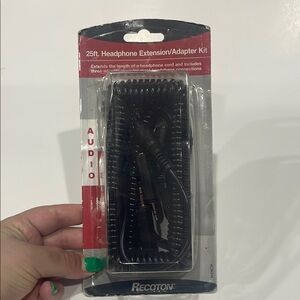 NWT Recoton 25ft (7.6m) headphone extension/adapter kit